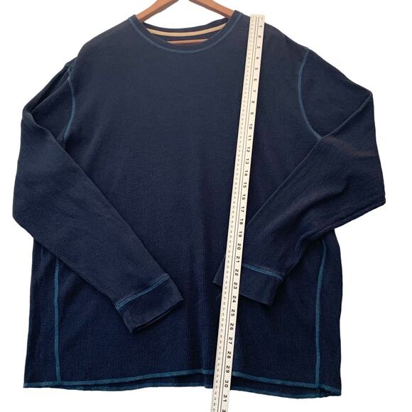 TIMBERLAND Mens Navy Blue Waffle Knit Thermal Shirt Gorpcore Work Shirt Size XXL - Picture 5 of 11